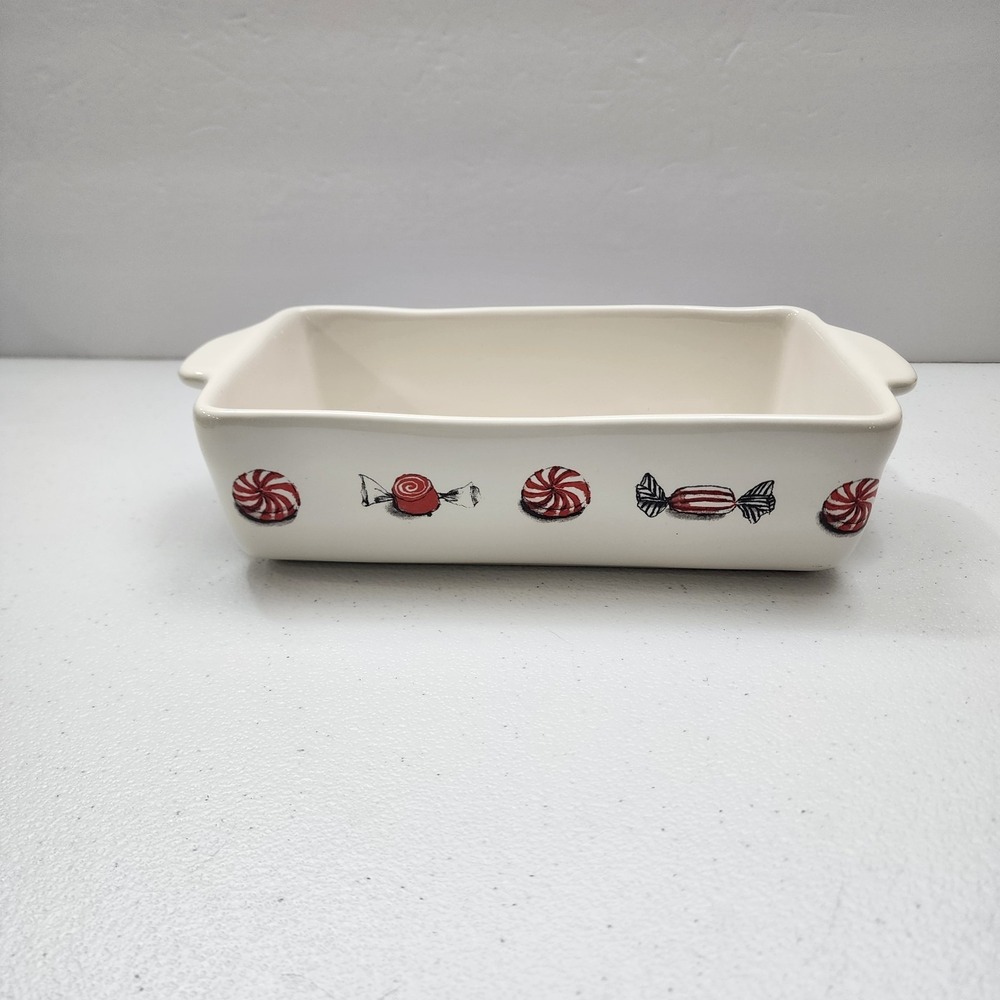 Rae Dunn Merry Christmas Peppermint Candy Loaf Pan 2019